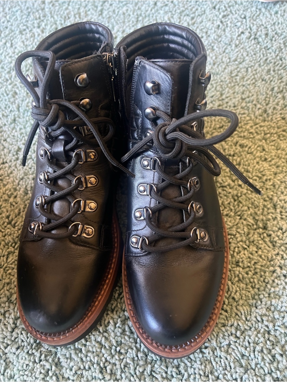 Blondo Woman’s Black Lace-Up Ankle Boots